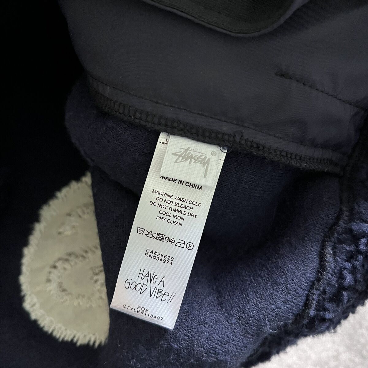 Stussy NOMA Icon Sherpa Fleece Jacket - Navy UNRELEASED Stussy NOMA Icon Sherpa Fleece Jacket - Navy UNRELEASED