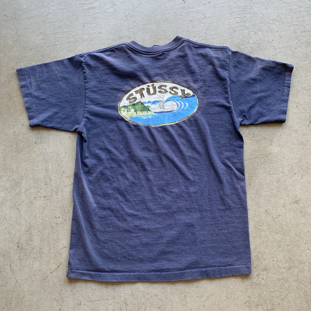 Vintage 90s Stussy Surf Skate Tropical Hawaiian Single Vintage 90s Stussy Surf Skate Tropical Hawaiian Single