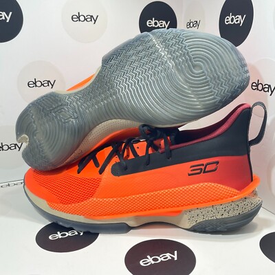 Under Armour Curry 7 HOVR Basketball Shoes Mens Orange 3023300-801 Size 12.5 US