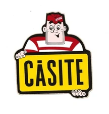 1960s Vintage gas and oil Casite Man Sticker Large 5"