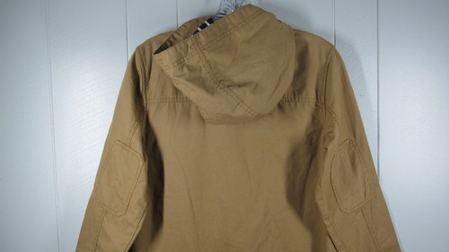 Hannah Anderson Jacket Boys 140 Brown Canvas Hood Lined Pockets Outdoor Casual - Picture 7 of 16