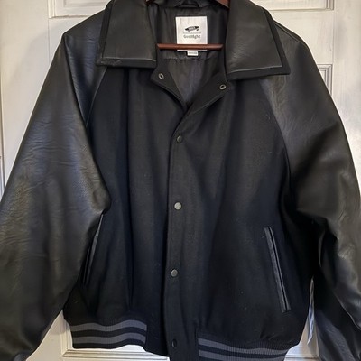 NWT Vans Vault x Goodfight Lettermans Jacket Mens Medium Black with Patches 2022