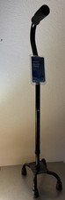 Carex Heavy Duty Adjustable Quad Cane Black