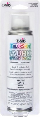 Tulip ColorShot Instant Fabric Spray Paint Permanent Washable Quick Dry 3oz