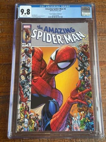 AMAZING SPIDER-MAN #6 CGC 9.8 J SCOTT CAMPBELL ANNIVERSARY BORDER VARIANT 2025