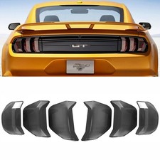 6PC For Ford Mustang 2018-2022 Tail Light Brake Lamp Cover Trim Smoked Black