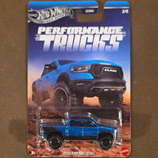 Hot Wheels 2020 Ram 1500 Rebel Blue/Black 1:64 Diecast, Unopened Box