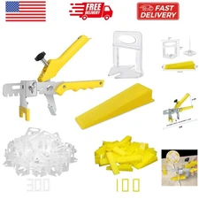Tile Leveling System with Tile Plier - 300-Piece Tile Spacers Clips and 100-P...