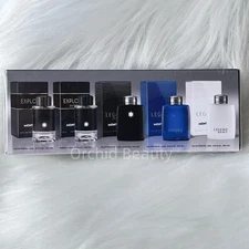 New Sealed Montblanc 5PC Men's Fragrance Splash Travel Mini Set 5x 4.5ml/0.15 oz