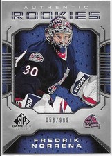 2006-07 SP Game Used FREDRIK NORRENA rookie card #112