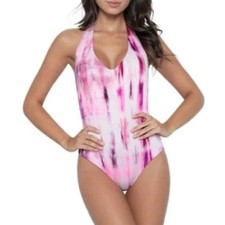 PILYQ Women's Spell Avery Ribbed One-piece Swimsuit w Tie-Dye Prints 144 Size M
