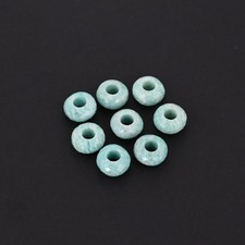 Aqua Amazonite 14 MM Rondelle Faceted Cut Loose Big Hole Beads For Bracelets