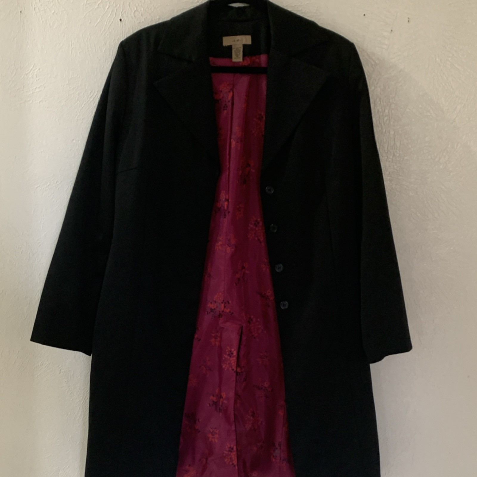 i.e black button down belted collared mid length … - image 1