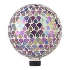 10 Inch Colorful Teardrop Gazing Globe Garden Decor Mosaic Outdoor Accent