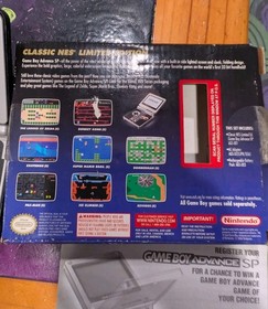 Nintendo Classic NES Limited Edition Game Boy Advance SP Complete With Box, Case