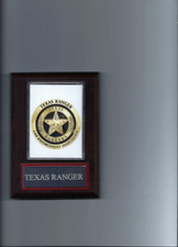 TEXAS RANGERS PHOTO PLAQUE LAW ENFORCEMENT RANGER