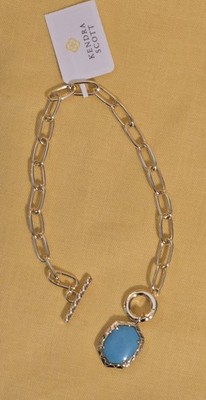 NWT Kendra Scott Daphne Gold Link Bracelet With Turquiose Stone Ret $70