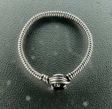 Faceted Wire Wrapped Ring - Sterling Silver and Garnet - Hand Made Birth Stone