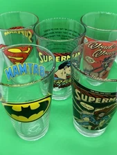 Comic Book DC Comics ICUP USA Drinking Glass Lot x5