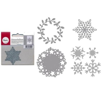 Stanzschablone Weihnachten, Winter, Schneeflocken Kranz, Rayher