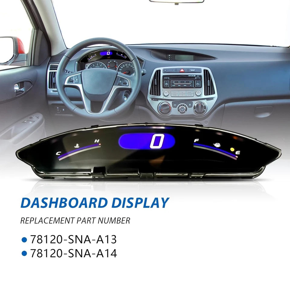 Speedometer Dash Display Gauge Instrument Cluster For Honda Civic Sedan 06-11 US