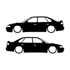 Set Of 2 Car Decal Stickers For Subaru Legacy 2nd Gen With Spoiler Sedan Set Of 2 Car Decal Stickers For Subaru Legacy 2nd Gen With Spoiler Sedan