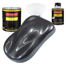Restoration Shop Gunmetal Grey Metallic Kit Acrylic Enamel Quart Kit, Auto Paint