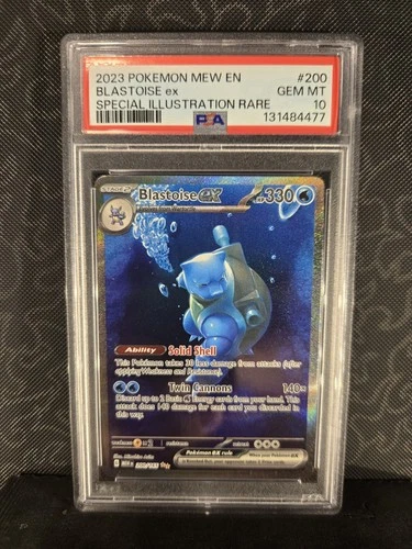 PSA 10 Blastoise ex 200/165 🌊 Pokemon SV 151 Special Illustration Rare English