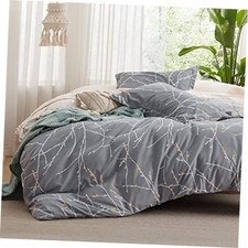 Tree Branch Duvet Cover King - King 104"x90" 11 - Grey/Ivory No Comforter 