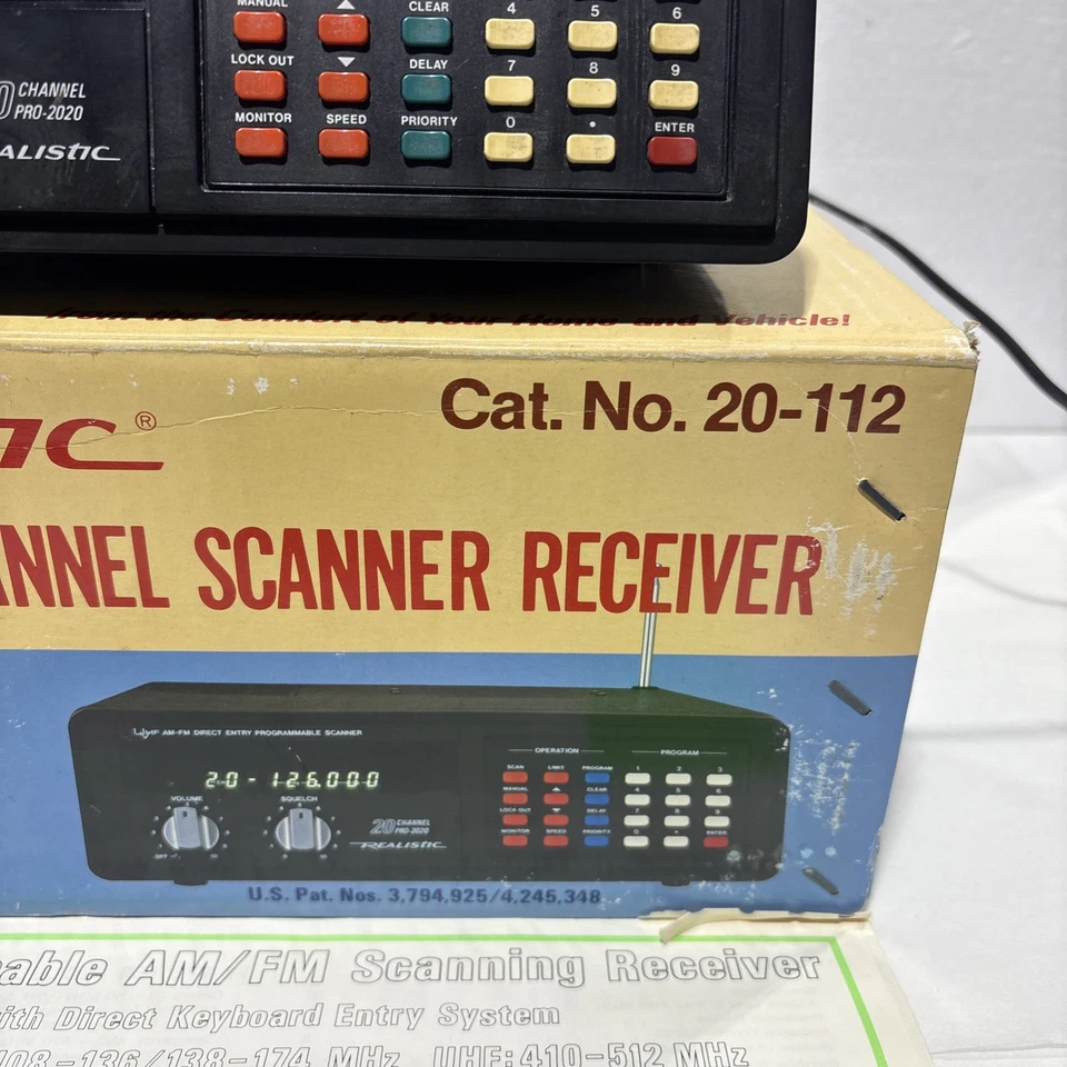 Realistic PRO-2020 AM-FM Direct Entry Programmable Scanner Model 20-112 - Image 4 of 4