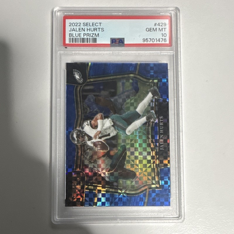 Panini 2022 Select Field Level Jalen Hurts Eagles Blue Prizm /49 #429 PSA 10