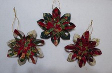 Christmas Tree Ornaments-3 Scandinavian Stars Fabric Decoration