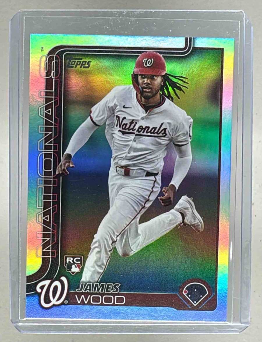 James Wood 2025 Topps #181 Rainbow Foilboard Rookie RC