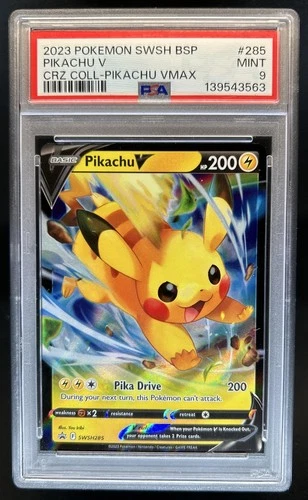 2023 Pokemon SWSH Black Star Promos Pikachu V #SWSH285 PSA 9