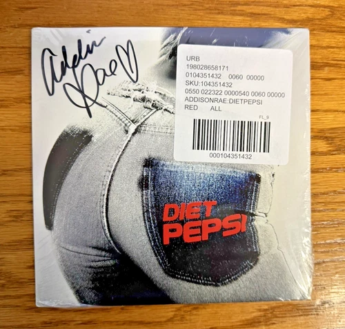 SIGNED Addison Rae Diet Pepsi 7” Vinyl! Limited Edition Autographed w/ Heart NEW