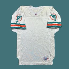 Vintage Miami Dolphins Wilson Prestige Jersey Blank White Throwback Size 46 NFL