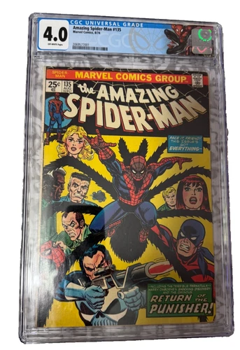 AMAZING SPIDER-MAN #135  CGC 4.0 OW 1974 2nd Punisher Appearance