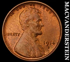 1914-S Lincoln Wheat Cent - Scarce  Almost Unc / Uncirculated  Semi-key  #i6741