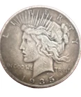 1935 Peace Silver Dollar $1 90% Silver Business Strike Philadelphia KM#150