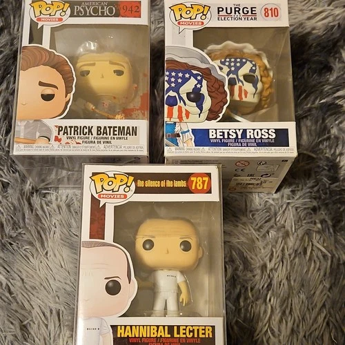 Funko Pop! Vinyl Patrick Bateman Betsy Ross Hannibal Lecter Movies Standard Size