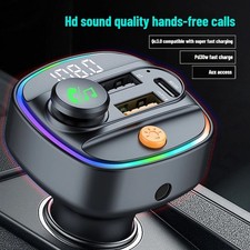 Bluetooth 5.3 FM Transmitter Car AUX Radio Modulator MP3 Player Fast Charging
