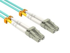 OM4 LC/LC Duplex 50/125 Multimode Fiber Optic Cable LSZH Rated - 10/12 to 50m