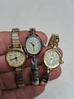 Vintage Ladies Timex & Acqua Quartz Watch Lot Stretch Bands Parts Repair