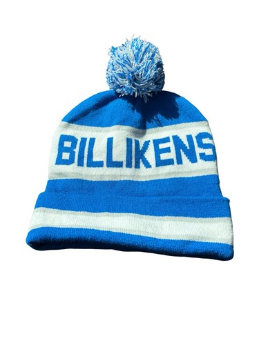 St Louis University Billikens Blue/White Knit Pom Pom Stocking Cap Excellent - Picture 2 of 3