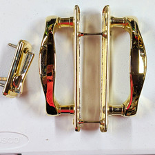 Andersen Thumb Latch Door Lock Set Polished Brass Side Mount Reversible 1in