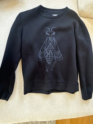 Fendi Men's Super Bug Embroidery Sweatshirt Sz  small Made in Italy!
