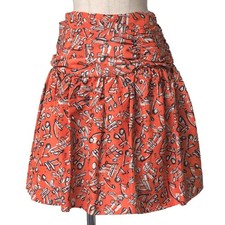 Mint MIUMIU Mini skirt Size 40 Gathered Pleated Flared Mini Skirt Made in It...