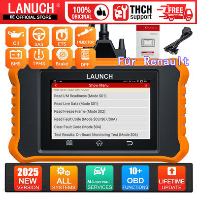 LAUNCH X431 Creader Elite 2.0 KFZ OBD2 Diagnosegerät ABS SRS AT Für Renault
