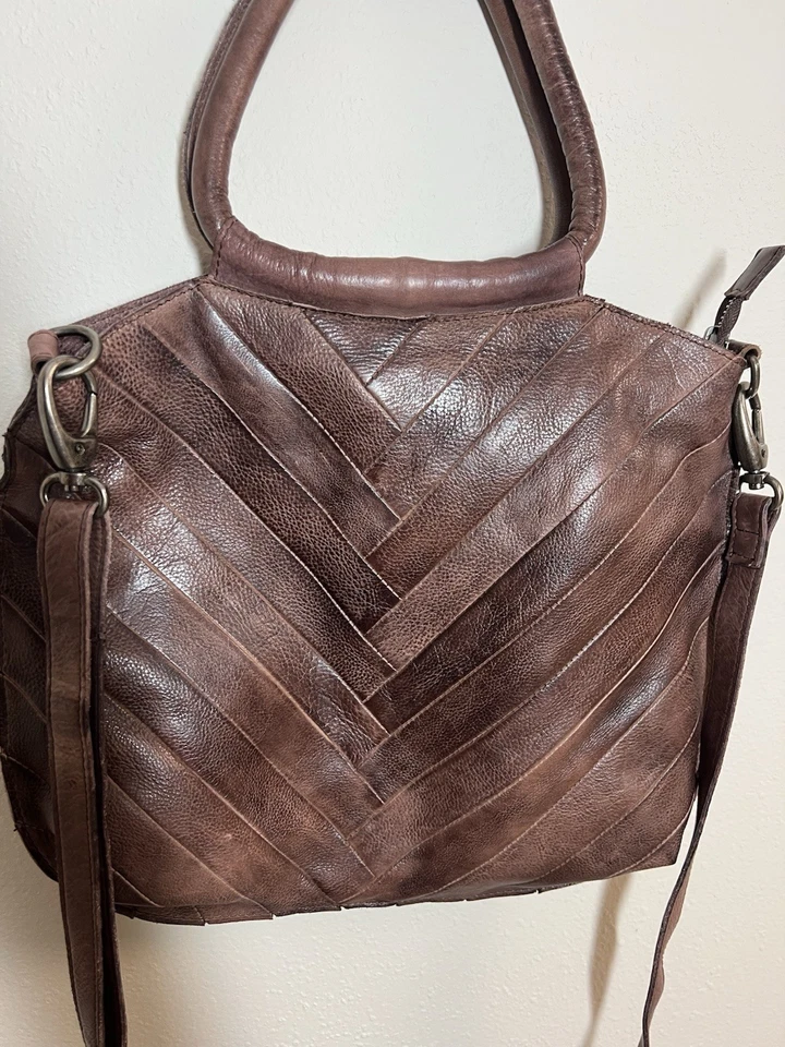 Bolso de mano de cuero Latico Herring Bone Dalton Foto 2 de 4