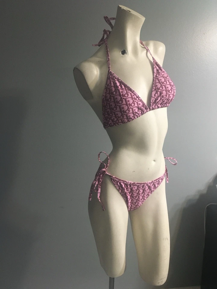 Christian Dior Burgundy Two Pieces  Bikini Suit Size X-Large - Image 4 of 4